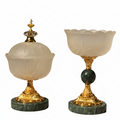 Crystal marble incense burner set