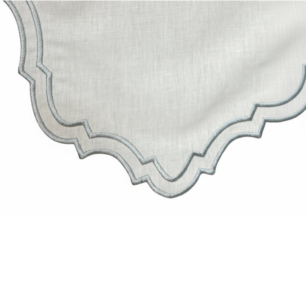 Sky blue linen placemats